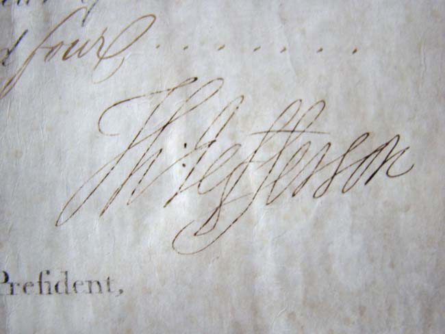 A Ships' Passport signed by President THOMAS JEFFERSON and future President JAMES MADISON on Feb. 9, 1804 — image 2
